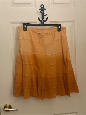 Women’s Tiered Skirt - Orange